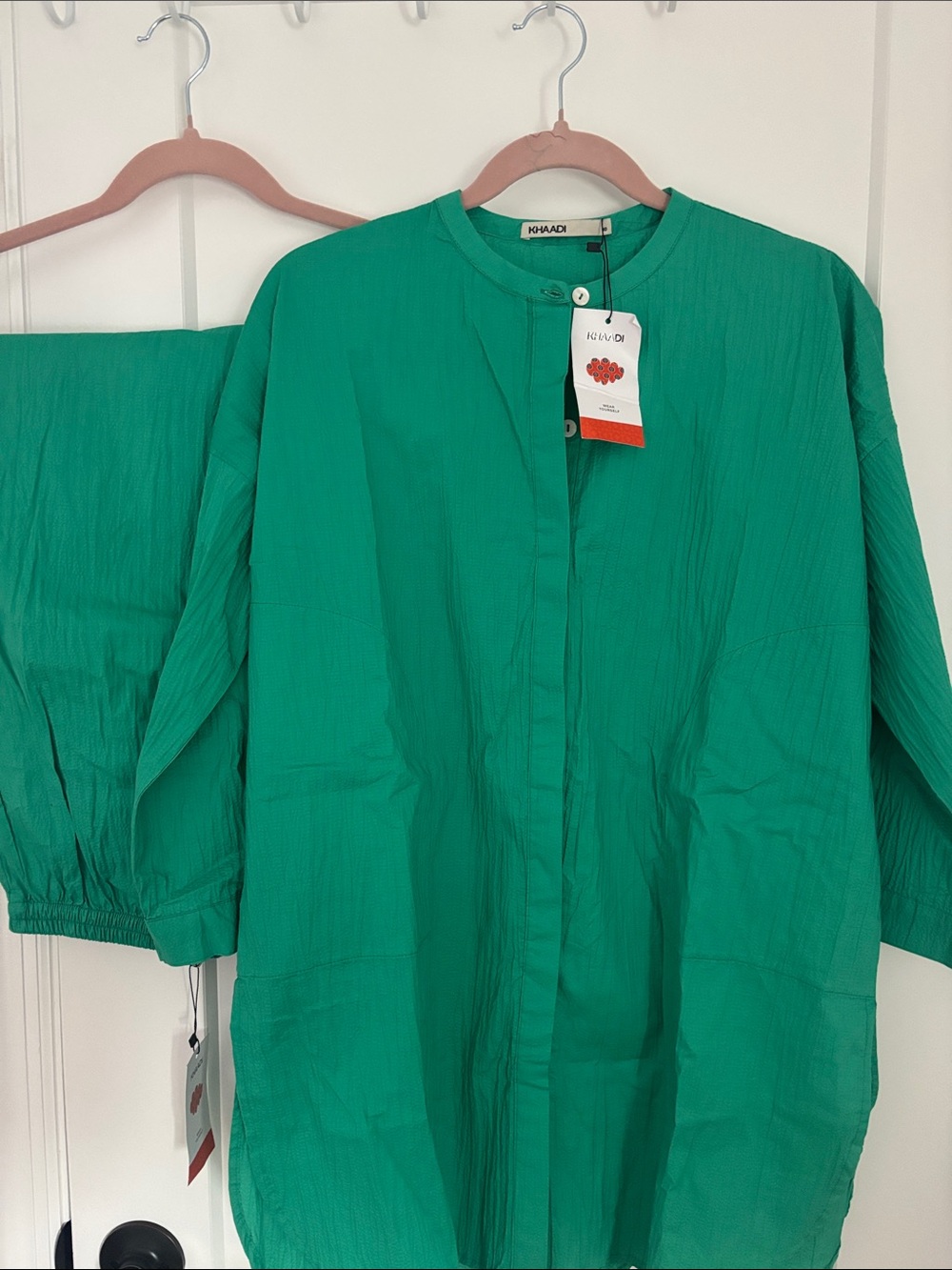 Women's Green Longline cord set